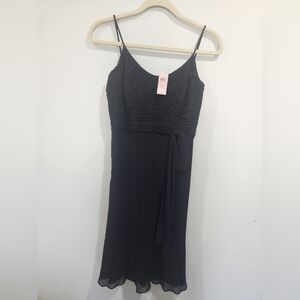 NWT Ann Taylor Elegant Black Pleated Bodice Dress